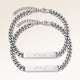 Friendship bracelets, pair of two bar bracelets in silver with personalized engraving, from Mon Chou