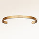 Personalized bangle gold bracelet with space for engraving of text or coordinates