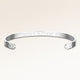 Personalized bangle silver bracelet with space for engraving of text or coordinates