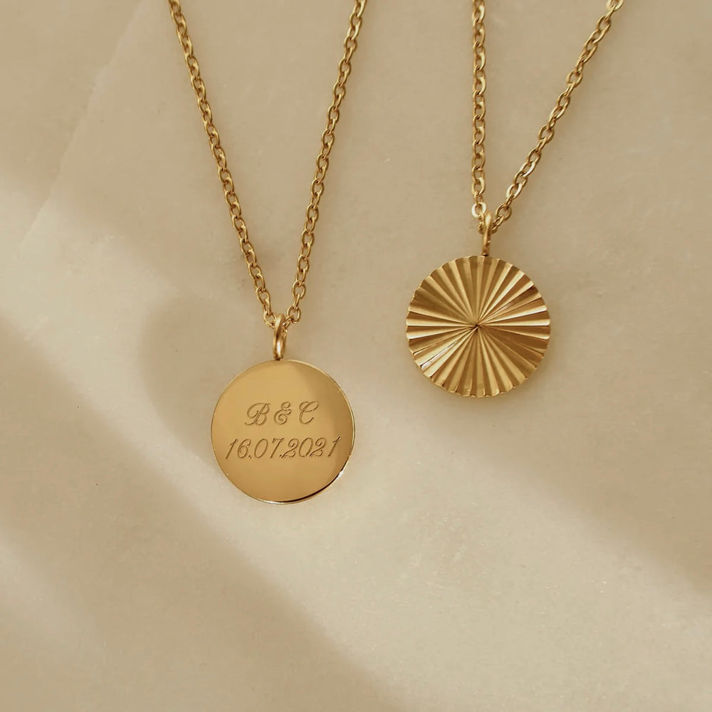 Collier Rond Soleil - Gravure (Or)