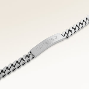 Collier barre en argent avec gravure personnalisée de texte au dos
