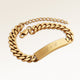 Collier barre en or avec gravure personnalisée de texte au dos