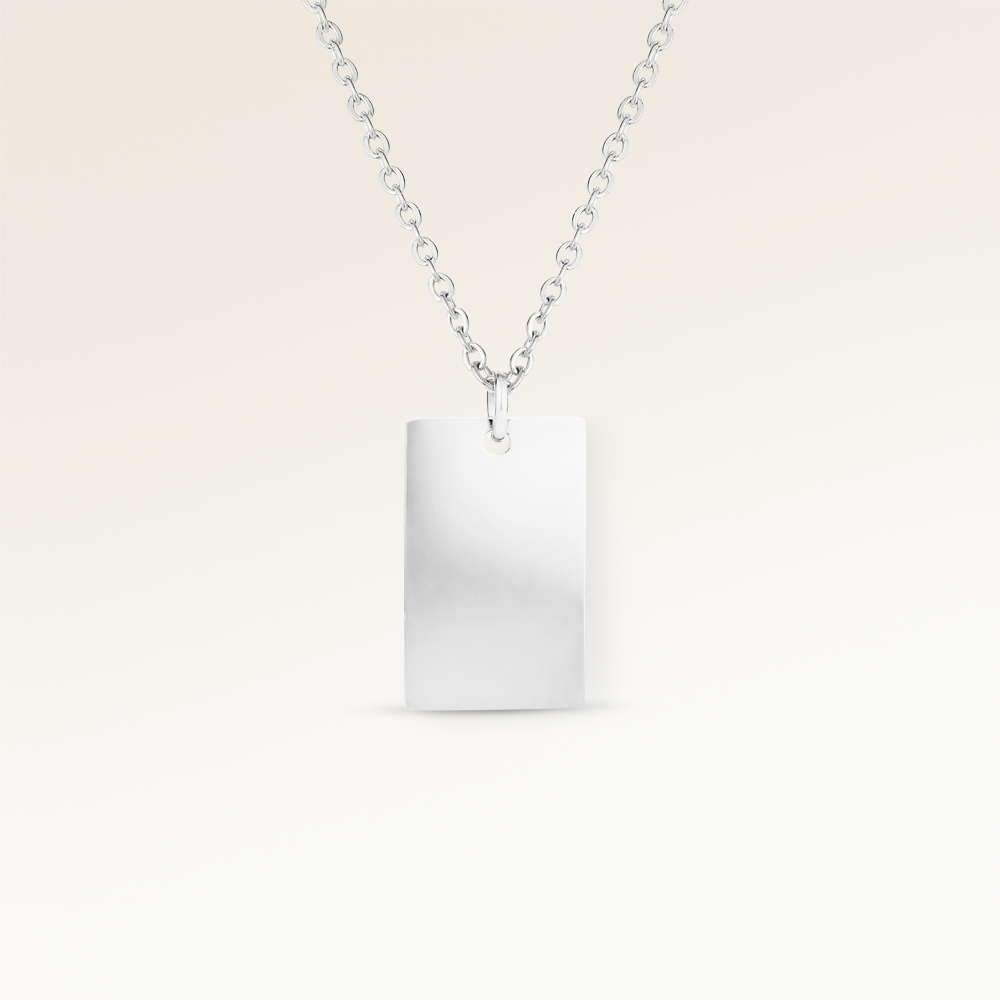 Carré Necklace - Engraving (Silver)