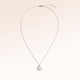 Le collier rond en argent complet avec zircons et chaîne réglable