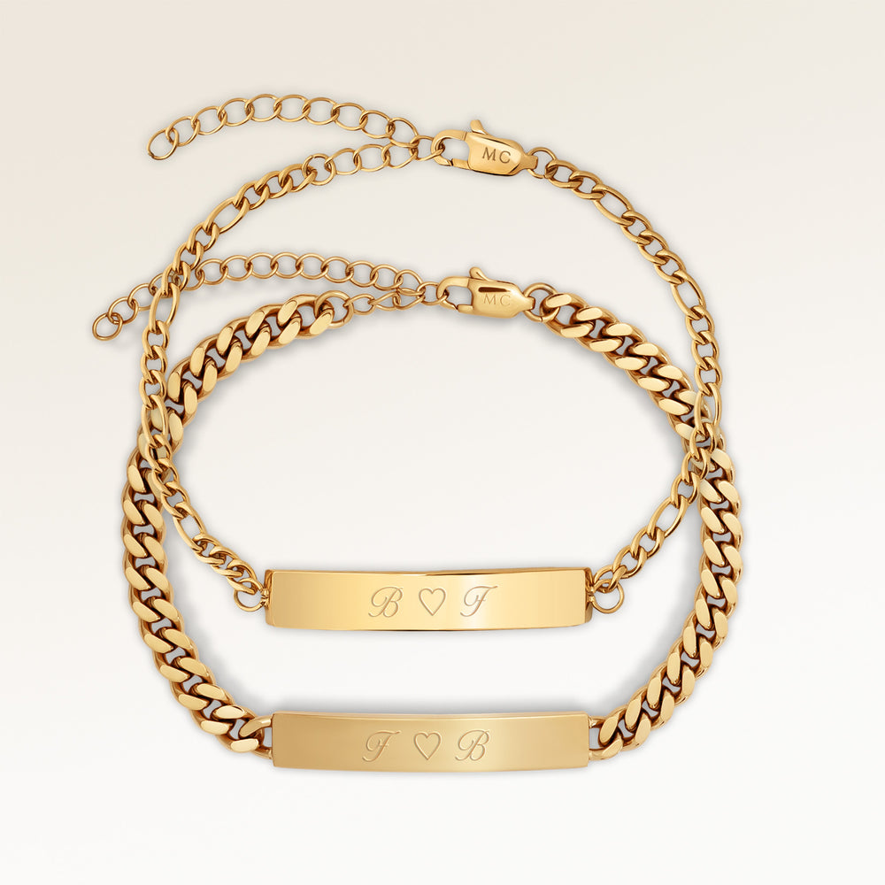 Bracelet Couple - Bracelet Bar (Or)
