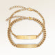 Bracelets de couple, paire de deux bracelets barre en or avec gravure personnalisée, par Mon Chou