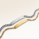 Bracelets de couple, paire de deux bracelets barre en or et argent avec gravure personnalisée, par Mon Chou
