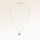 Collier cœur en argent entièrement déployé avec fine chaîne argentée ajustable et pendentif cœur minimaliste pour gravure personnalisée