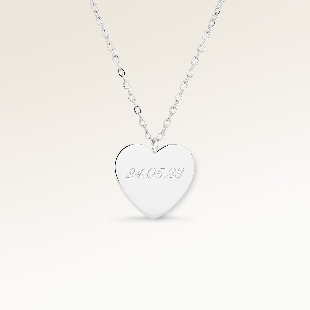Collier Cœur – Gravure (Argent)