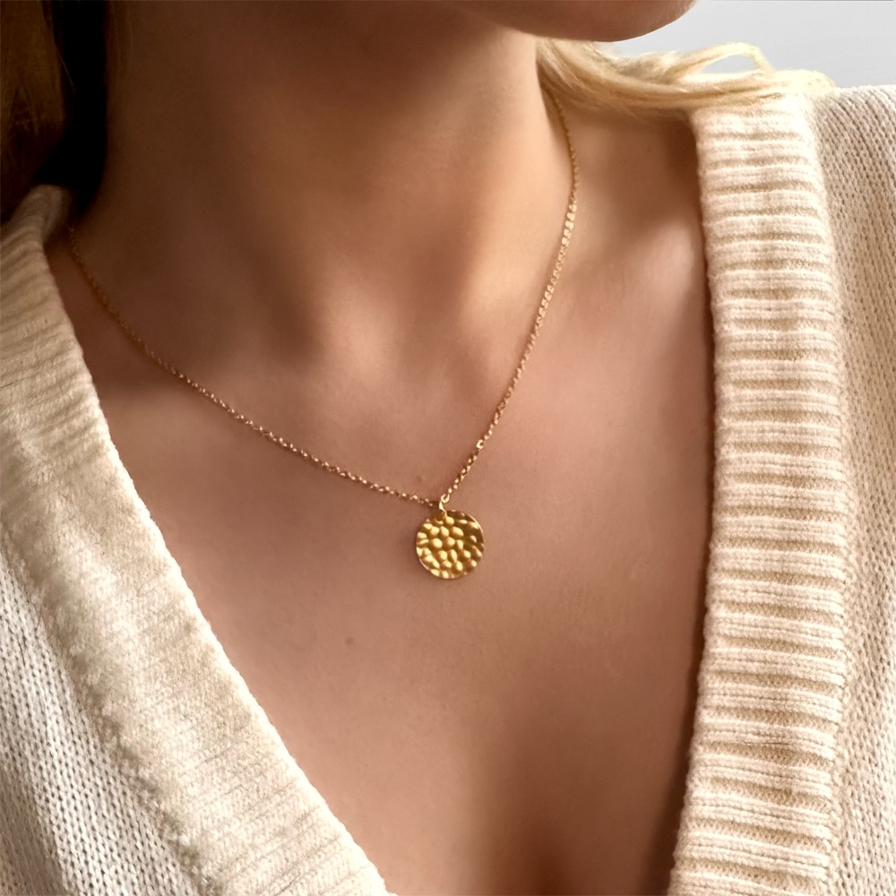 Collier Rond Vagues de l’Océan – Gravure (Or)