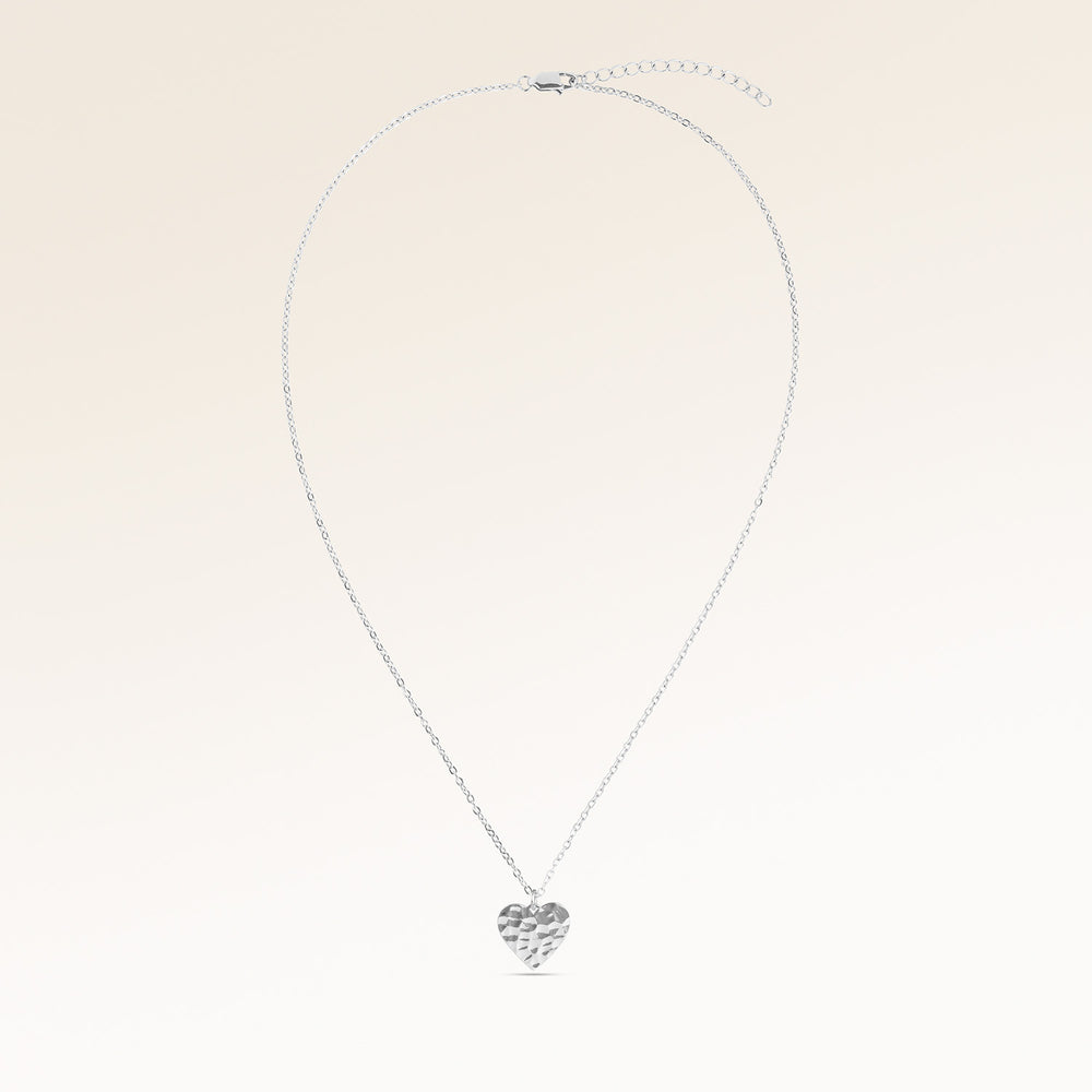 Collier Cœur Vagues de l’Océan – Gravure (Argent)