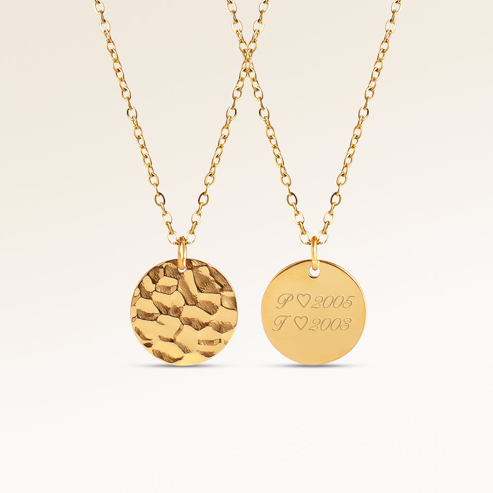 Collier Rond Vagues de l’Océan – Gravure (Or)