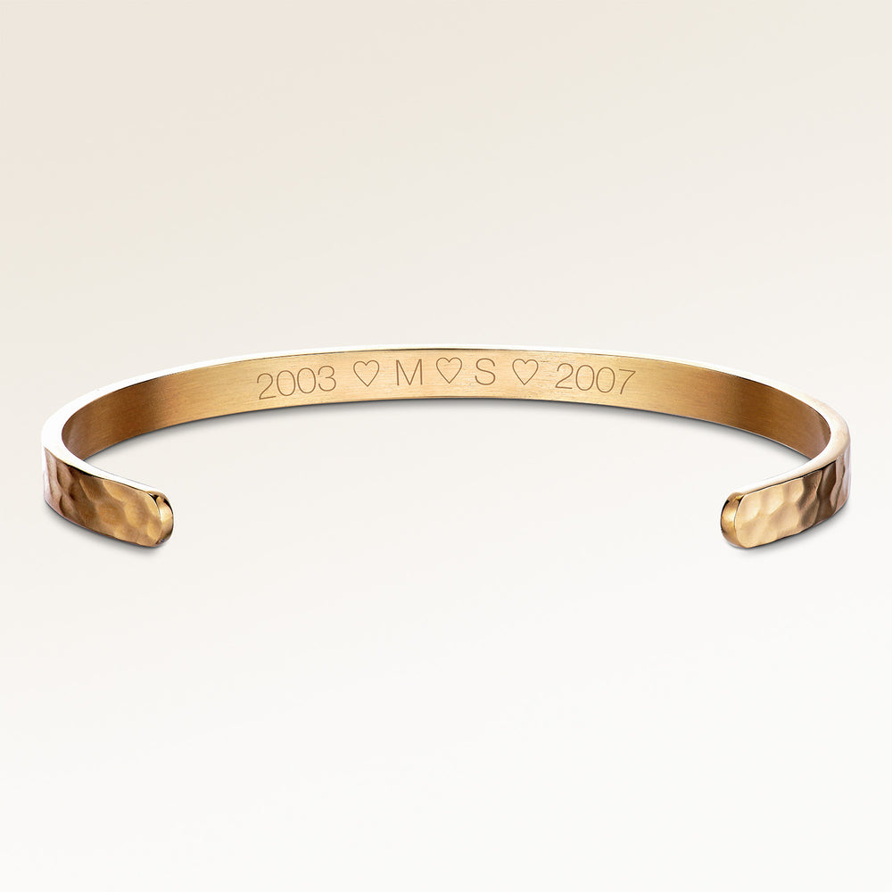 Bracelet Vagues de l'Océan - Gravure (Or)