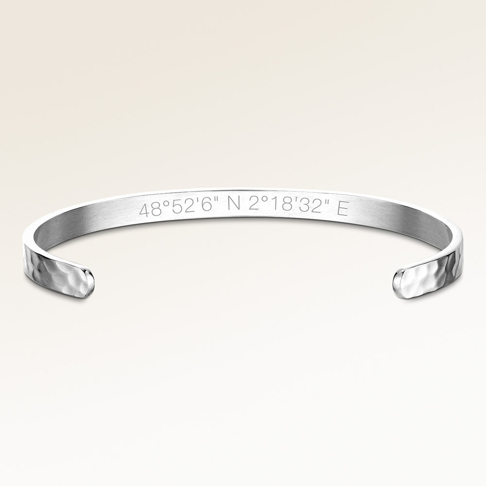 Bracelet Vagues de l'Océan - Gravure (Argent)