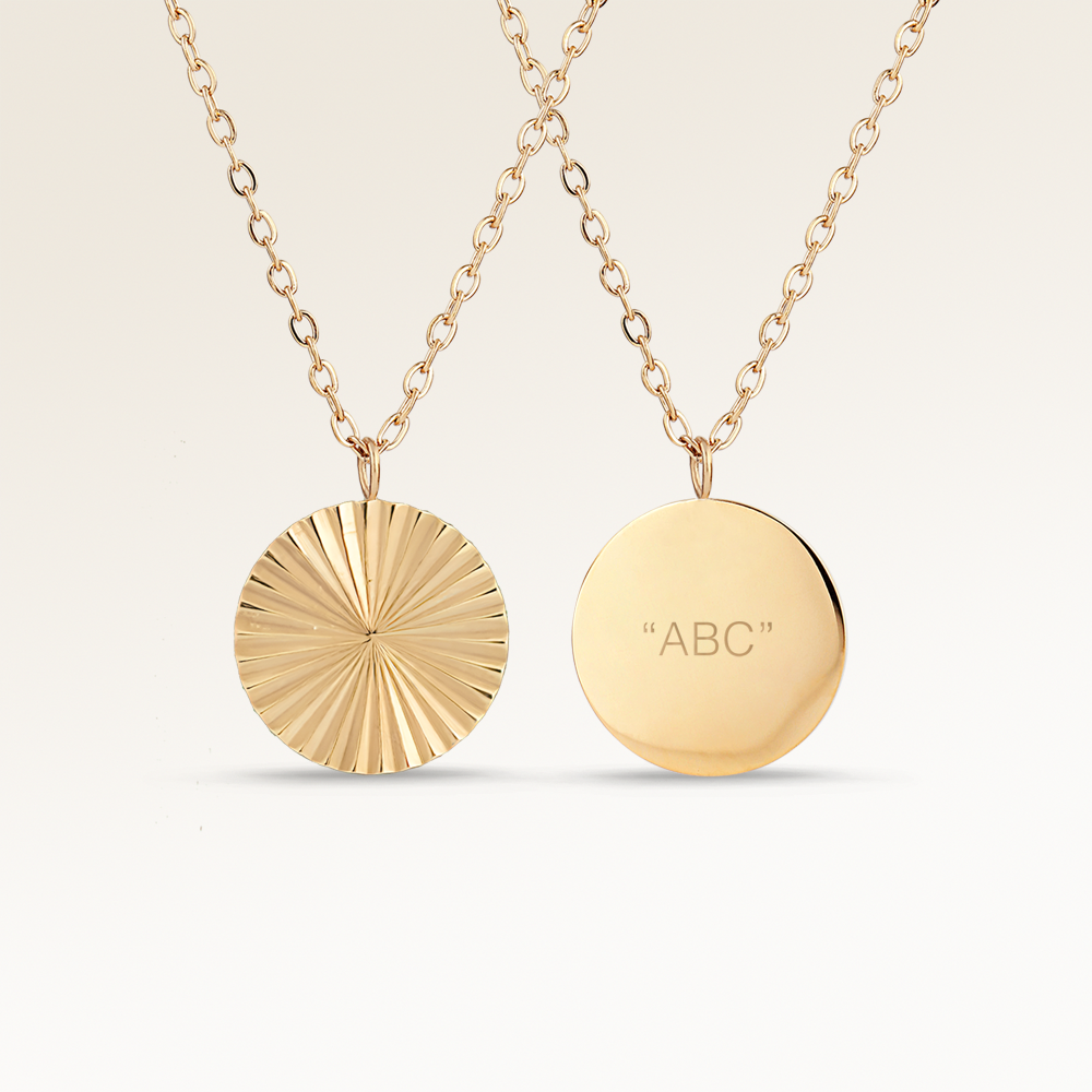 Collier Rond Soleil - Gravure (Or)
