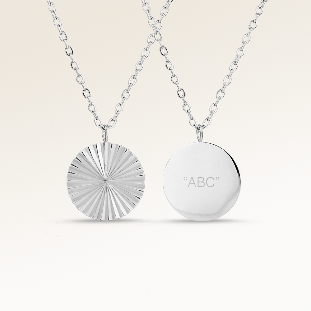 Collier Rond Soleil - Gravure (Argent)
