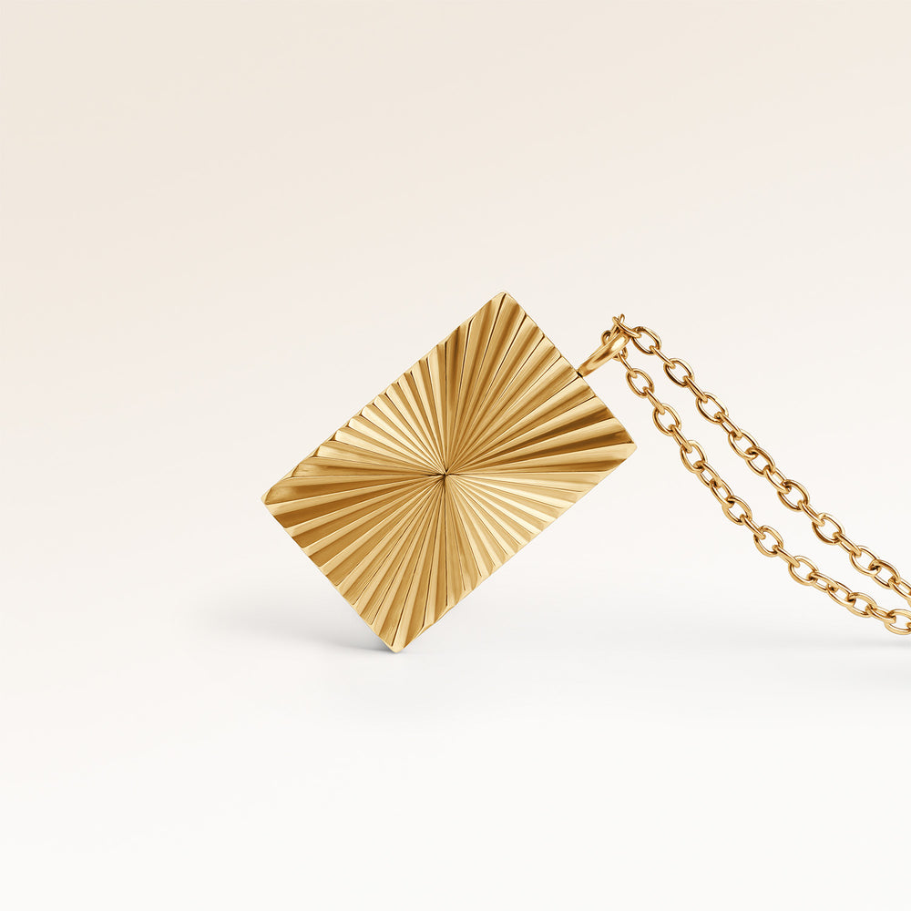 Carré Necklace - Engraving (Gold)