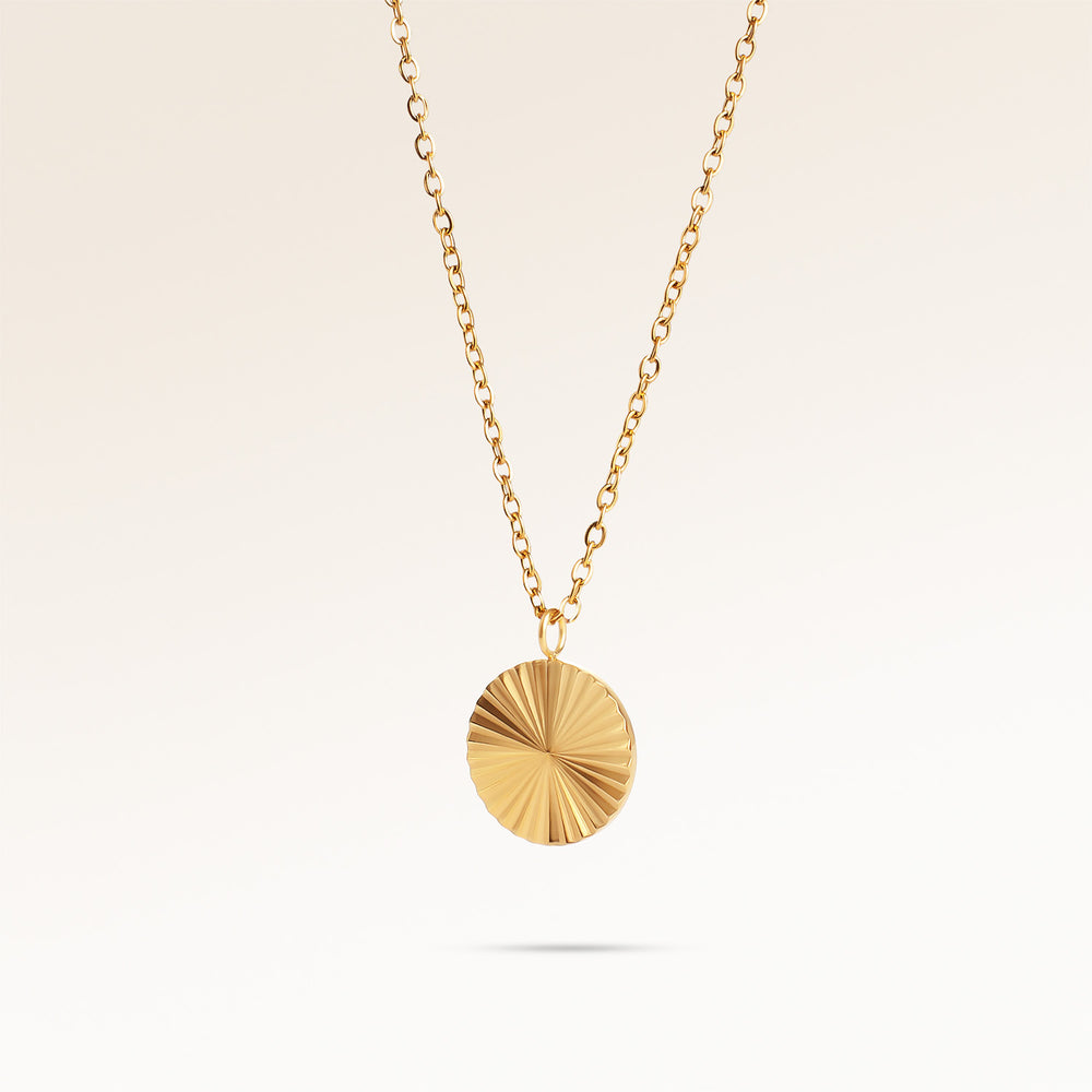 Soleil Heart-Shaped Necklace - Engraving (Gold)