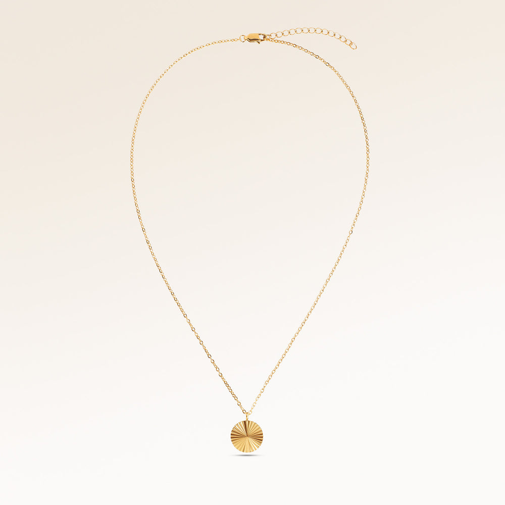 Soleil Heart-Shaped Necklace - Engraving (Gold)