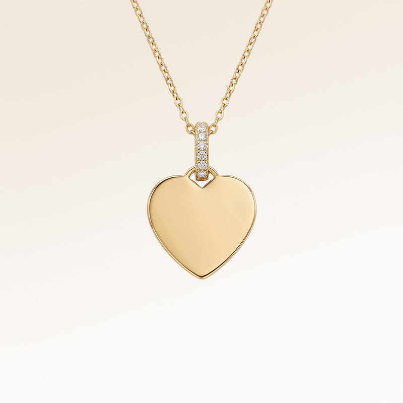 Collier avec dos lisse, prêt pour gravure personnalisée de texte, coordonnées ou écriture manuscrite